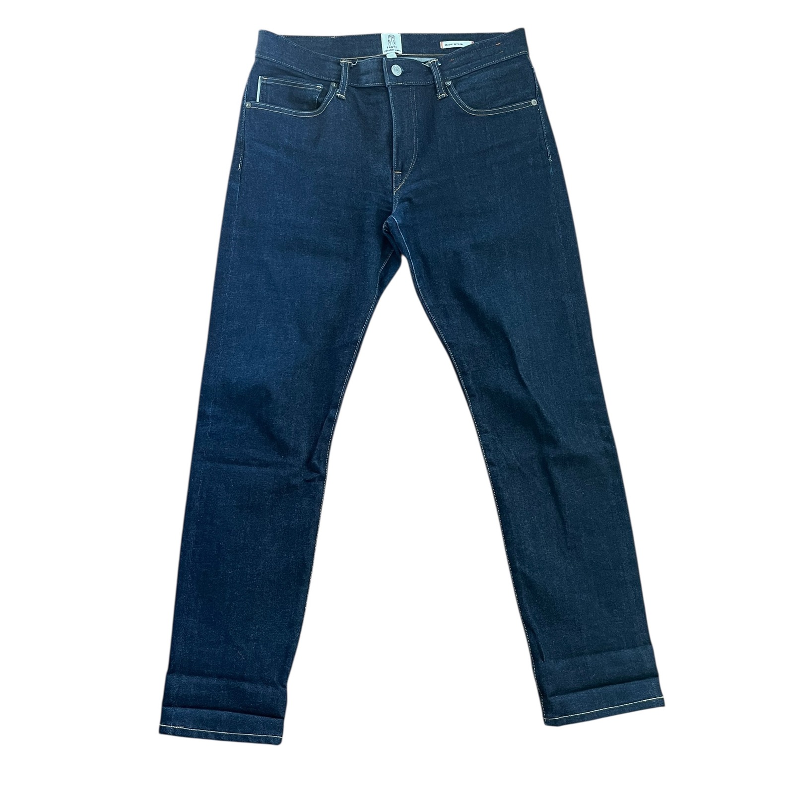Hiroshi Kato The Men Slim 4 Way Selvedge Dark Wash Denim Jeans 30x32